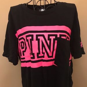 Black PINK T-shirt with pocket